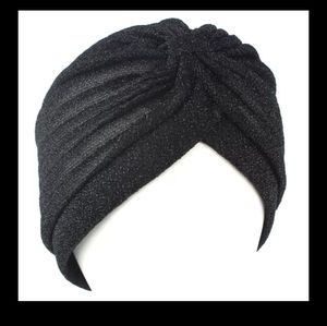 Black shiny turban